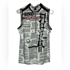 Jamie Sadock Woman’s Golf Athletic Sleeveless Top White XS Newsprint NWT